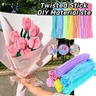 100pcs chenille wire flower Fuzzy Wire DIY Flower Chenille Stem stick Pipe Cleaner Craft Kids Toy Ha