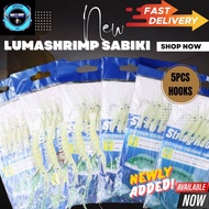 【LUMASHRIMP】5PCS HOOK Luminious Sabiki Rig Apollo Hook String Fishing Lure bait Set mata kail sabiki