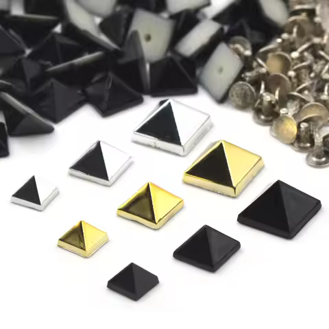 KALASO 6mm 8mm 10mm Pyramid Square Punk Studs Rivets Spikes For Bag Shoes Garment Decor Leather Craf