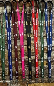 1/2 LACE  OLFU, ARELLANO, UP, CEU, UST, MAPUA, DLSU, ADMU W/ G-HOOK ID LANYARD/COLORED