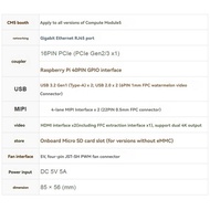 FAGG MALL-Mini Base Board for Compute Module5 JST- FAN USB -Compatible RJ45 Gigabit Ethernet M.2 Slo