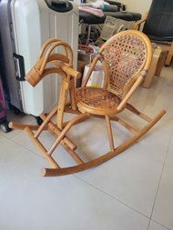 藤製搖搖馬椅