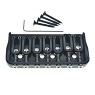 KAISH Black 6 String or 7 String Guitar Fixed Bridge Electric Guitar Hardtail Bridge for Strat/Tele 