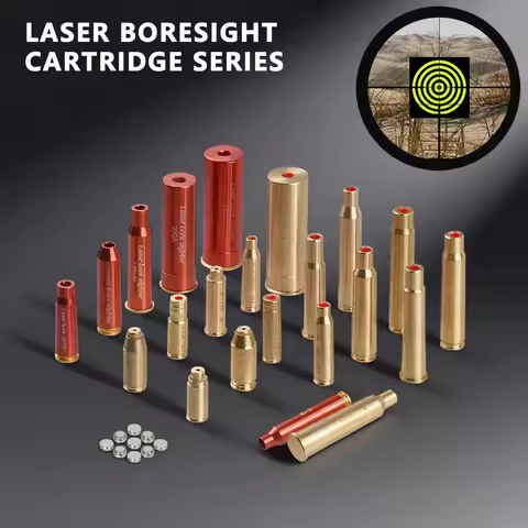 Tactical 20GA 12GA 9x19mm .223 Red Laser Boresight 5.45x39 7.62x39 for Airsoft AK47 Glk 17 19 9mm La