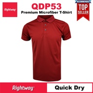 【PREMIUM】 RIGHTWAY Baju Polo Tshirt Jersey Microfiber Berkolar Lelaki Murah QDP53 MAROON
