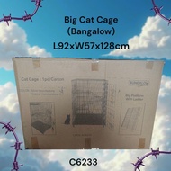 Sangkar Kucing 3 Tingkat ( Bangalow) C6233-L92xW57xH128cm