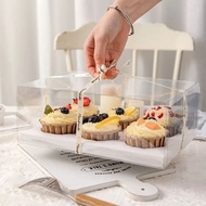 6 holes Clear Cupcake Box, 14cm height  transparent cupcake box
