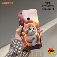 HP Latest Realme 3 Phone Case - Fashion Cat Case - Realme 3 Phone Case - Realme 3 Phone Soft Case - 