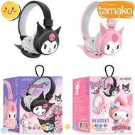 TAMAKO Kids Bluetooth Headset, Foldable Over-Ear Stereo Gaming Headset, Fashion with Microphone Noise Cancelling Cartoon Wireless Headset Kids Gift