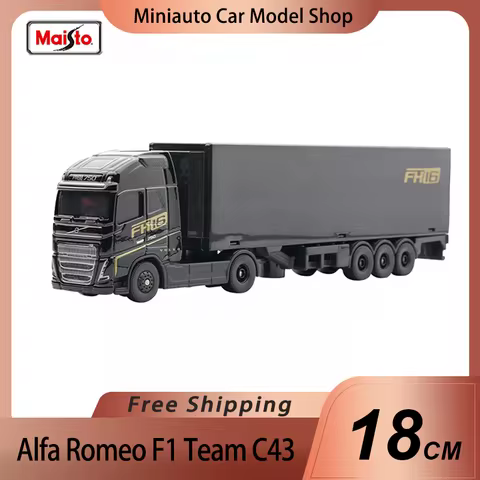 In Stock Maisto 18cm Volvo Fh16 Scania 770s Container Trailer Alloy Miniature Diecast Model Detachab