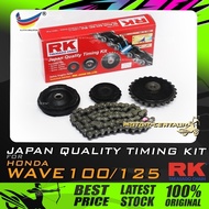 RANTAI DAN ROLLER RK TIMING CAM CHAIN & TENSIONER KIT 25HS X 88L HONDA WAVE100/R/125I,DREAM100,FUTUR