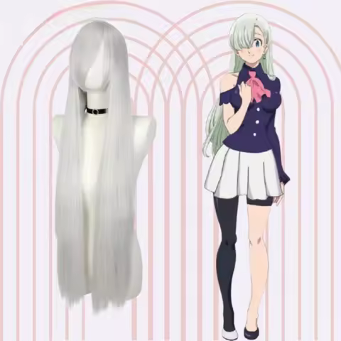 Elizabeth Lyons Character Wig - Gray Synthetic Fiber Wig (Includes Bangs)