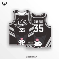 [ Free Custom Namenumber ] Cartoon Kuromi Jersey Durant Edwards Student Basketball Jersey Sleeveless