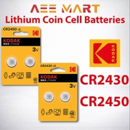 Original Kodak CR2450 / CR2430 3V Max Lithium Battery | 2pcs