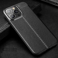 iPhone 16 Pro Max / 16 Plus / 16 Pro / 16 / 15 Pro Max / 14 Pro Max Rugged Leather Armour Phone Case