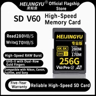SD Memory Card V60 256G Camera 256G Memory Card Support 4K Micro SLR High Speed Read 280MB/s