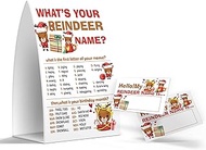What's Your Reindeer Name Game, Christmas Party Games for School Classroom Children Activities, 1 Si