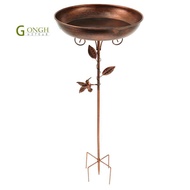 Garden Bird Bath Sturdy Iron Outdoor Bird Bath for Outside Vintage Standing Bird Bath Bowl for Outdo