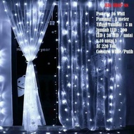 Curtain lights, decorative lights, Christmas lights, white led cafe lights, 3m x 3m