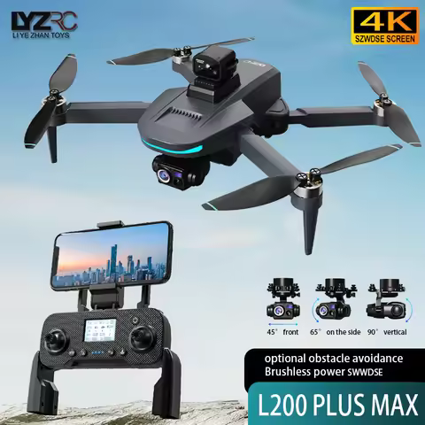Drone L200 Plus Max 4K Professional 5G GPS HD Dual Camera 3-axis gimbal Photography Brushless Foldab