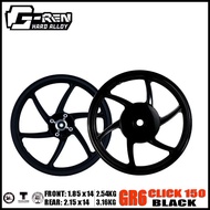 G-REN HARD ALLOY MAGS (FRONT & REAR) FOR CLICK 150  HIGH QUALITY MOTORCYCLE