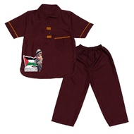 setelan koko kurta anak gambar save palestina usia 1-10 tahun baju koko anak