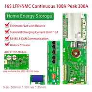 JBD อินเวอร์เตอร์เก็บพลังงาน BMS อัจฉริยะอินเตอร์เน็ตไร้สาย BT 8S 24V LiFepo4 16S 48V ESS 150A 100A
