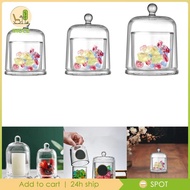 [Ihoce] Clear Cloche Tabletop Ornament Transparent Gifts Candle Holder Bell Jar Display Case for Keepsakes Jewelry Watch