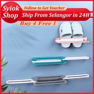 4 in 1 Shoe Rack Towel Rack Foldable Slipper Rack Wall Mounted Rak Selipar Penyangkut Sandal Lipat