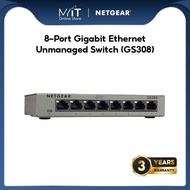 NETGEAR 8-Port Gigabit Ethernet Unmanaged Switch (GS308)【3 Years Warranty by NETGEAR】