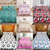 3 in1 Kids Printed Bedsheet Cartoon Cocomelon Mickey Dino One Piece Panda Anime