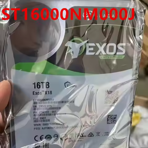 New Original Hard Disk For Seagate 16TB SATA 3.5" 256MB 7200RPM For Server HDD For ST16000NM000J