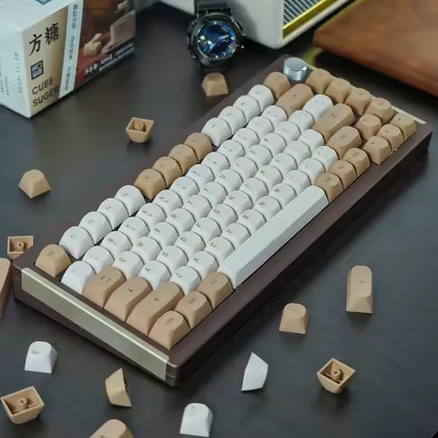 idobao MA Keycap Kit Tiramisu PBT Material Thicken Keycaps for Mechanical Keyboard MX Switch Minimal