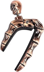 Icysey Guitar Capo Skull Knob for Acoustic and Electric Skeleton Head, Universal 4 5 6 12 Strings Instrument Capos Classical Bass Ukulele Mandolin Banjo... (Bronze)