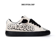 EMOE - GRAFFITI- SARAS008, Men's and Women's White Black Sneakers, Elegant Graffiti Casual Shoes, Ru