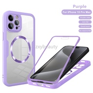 Ốp cho iPhone 12 11 Pro Max 5G 2024 Ốp bảo vệ nam châm hai mặt 360 ° cho i12 i11 12pro 11pro 12pro 1