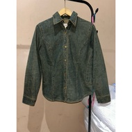 KEMEJA Louis Feraud Paris Denim Shirt