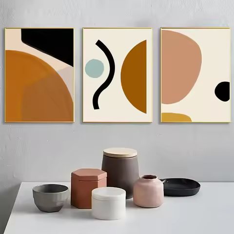 Canvas Painting Scandinavia Styles Wall Art Picture Abstract Geometric Graphic For Living Room Home 