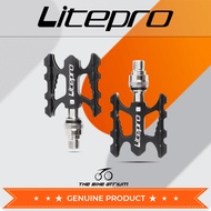 Litepro Detachable Pedals (Quick-Release) Aluminum Alloy For Bicycle &amp; Folding Trifold Bikes