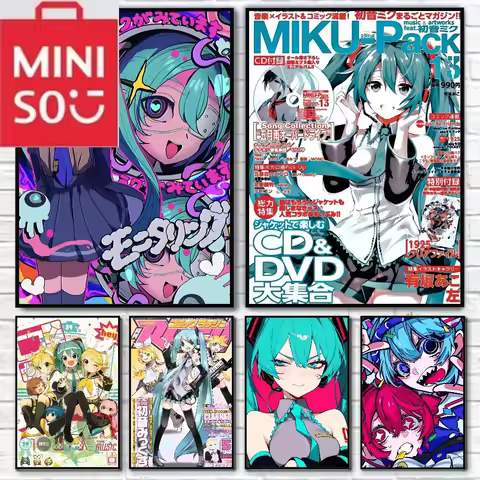 MINISO Diamond Painting Kits Virtual Idol H-Hatsunes MikU Cross Stitch Element Creation Crafts 5D DI