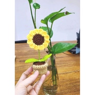 Wool sunflower pot size 5cm *13cm
