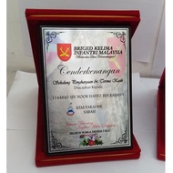 PLAK BALDU/VELVET BOX - ALUMINIUM PLATE(HARI ANUGERAH/CENDERAHATI/PENGHARGAAN)