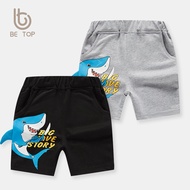 Be Top Boys' Shorts Summer Western Style Casual Pants Children's Korean-Style Cartoon Shark Pants Baby Cotton Pants