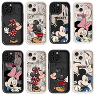 Disney Mickey Minnie Mouse Kiss Phone Casing For IPhone 16 15 14 13 12 11 Pro Max I16 15 14 Shell Cu