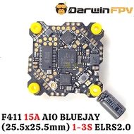 DarwinFPV F411 AIO 1-3S FC + 15A Bluejay ESC + ELRS 3.0 Darwin 25.5×25.5mm DW-F411 ELRS