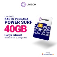 Kartu Perdana Live.On XL Power Surf 40GB hanya Internet 30 hari