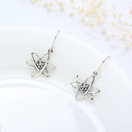 [Angel & Me] Scientific Elements Atomic s925 Sterling Silver Earrings Ear Clip Birthday Gift