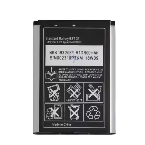 900mAh BST37 BST 37 BST-37 Rechargeable Battery for Sony Ericsson J100i K200i K750 D750i T280i V600 