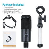 Professional Condenser Microphone PC Studio USB Microphone for Computer Gaming Streaming Video Mic P