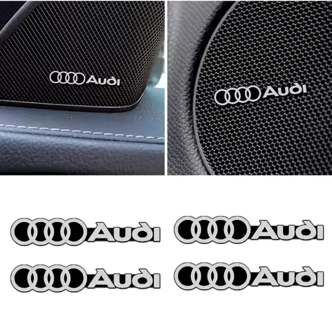 3d Metal Car Audio Sticker Sound Speaker Label Emblem For Audi A3 A4 A5 A6 A1 A2 A7 A8 S3 S4 S5 S6 S
